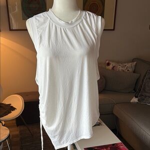 FP Movement by Free People White Ruched Muscle Tee